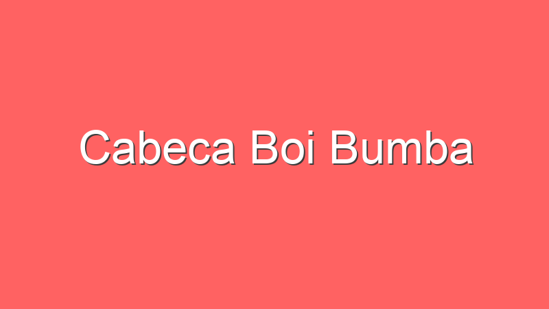Cabeca Boi Bumba