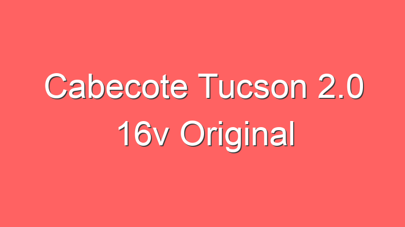 Cabecote Tucson 2.0 16v Original