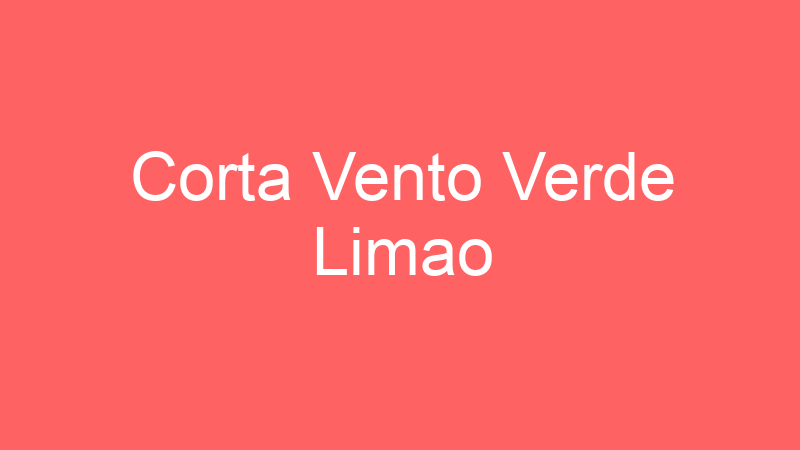 Corta Vento Verde Limao