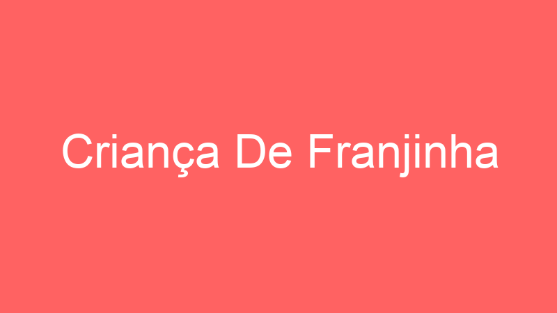 Criança De Franjinha