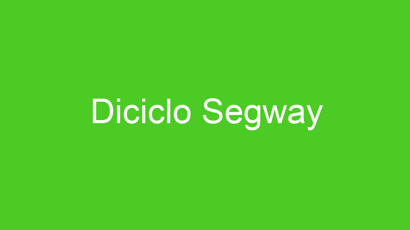 Diciclo Segway