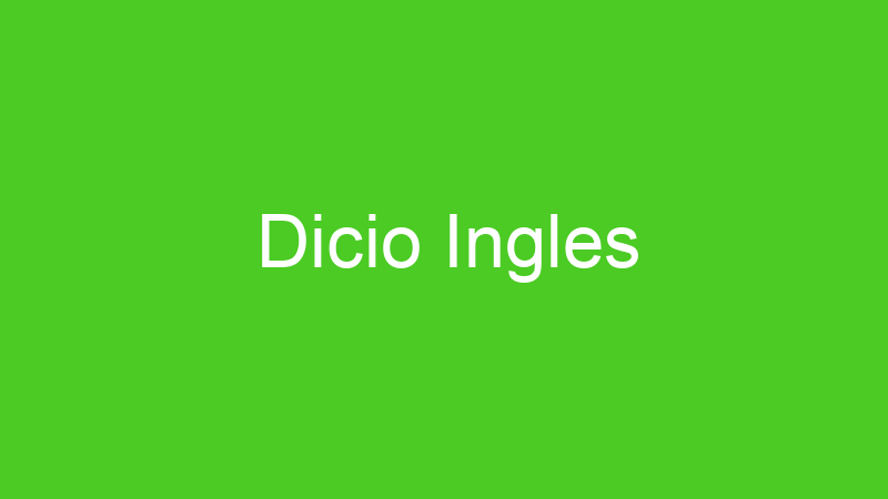 Dicio Ingles