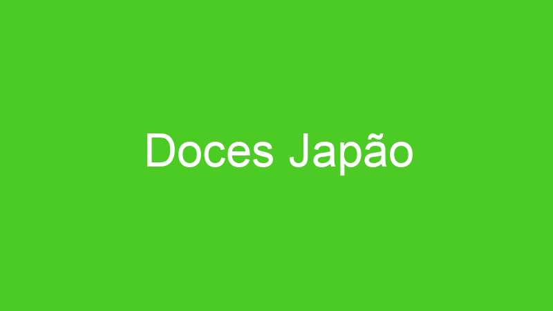 Doces Japão