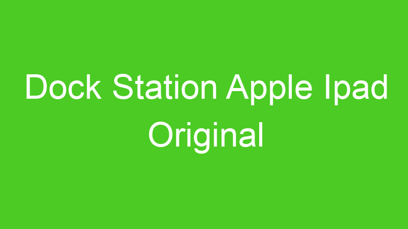Dock Station Apple Ipad Original