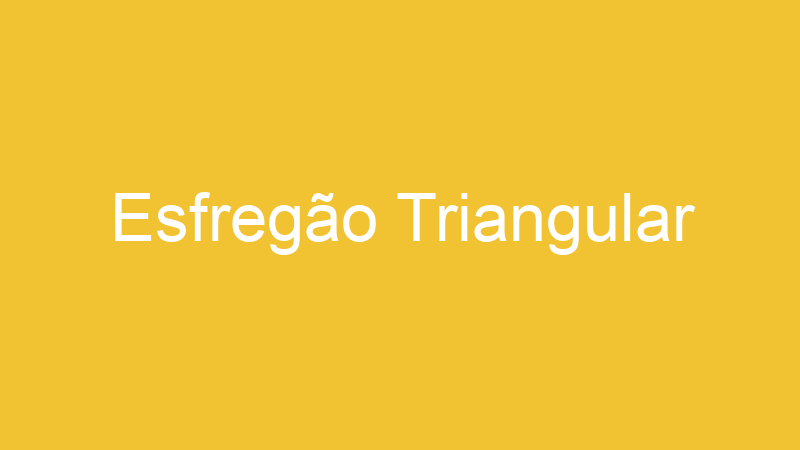 Esfregão Triangular | Tenho Tudo Sobre