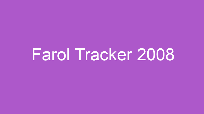 Farol Tracker 2008 | Tenho Tudo Sobre