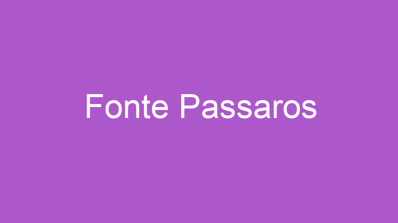 Fonte Passaros | Tenho Tudo Sobre