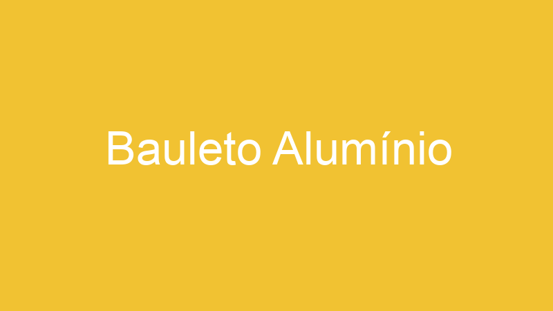 Bauleto Alumínio | Tenho Tudo Sobre