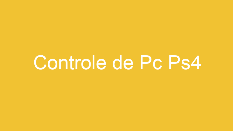 Controle de Pc Ps4
