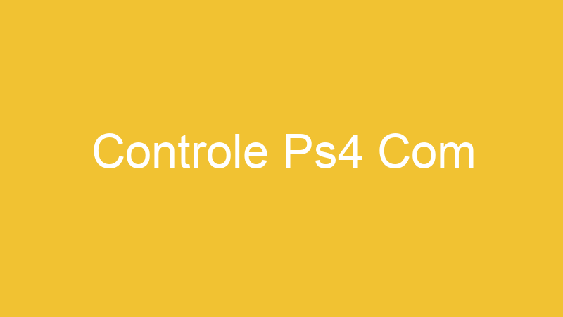 Controle Ps4 Com