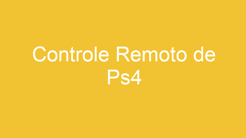 Controle Remoto de Ps4