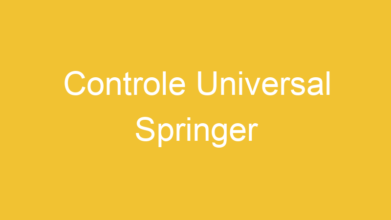 Controle Universal Springer
