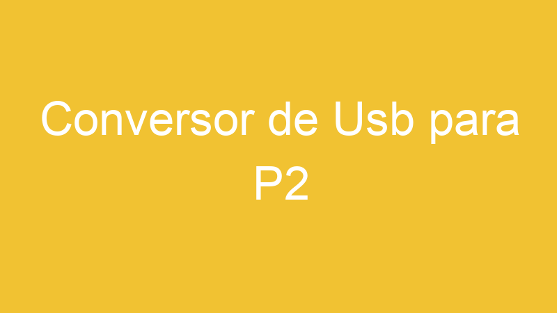 Conversor de Usb para P2