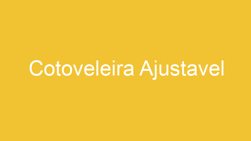 Cotoveleira Ajustavel
