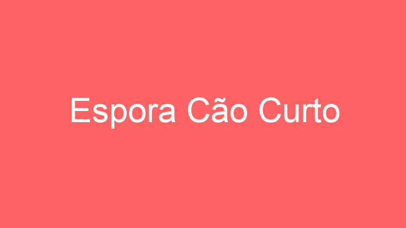Espora Cão Curto | Tenho Tudo Sobre Espora Cão Curto | Tenho Tudo Sobre