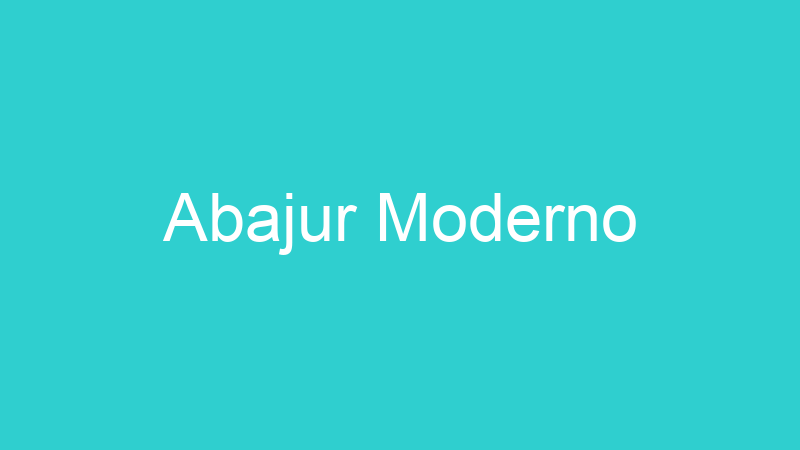 Abajur Moderno