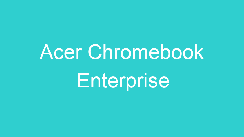 Acer Chromebook Enterprise