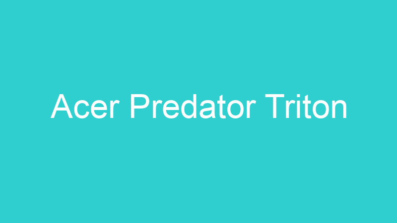 Acer Predator Triton