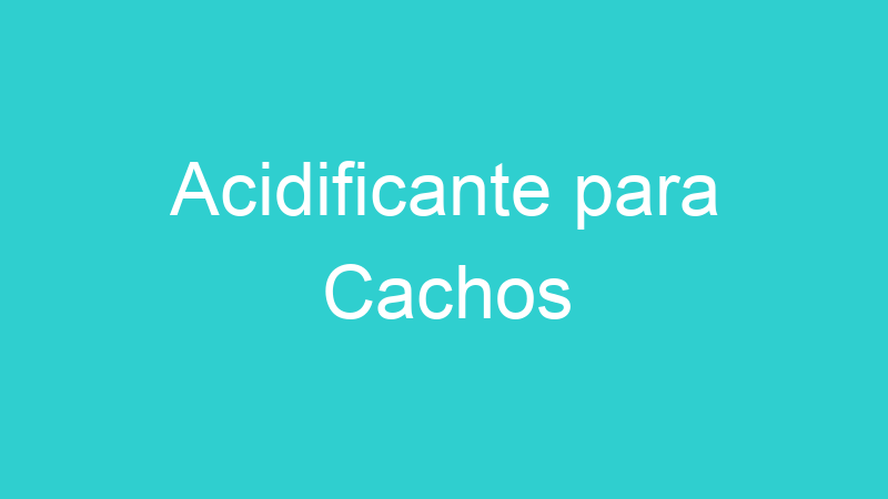 Acidificante para Cachos