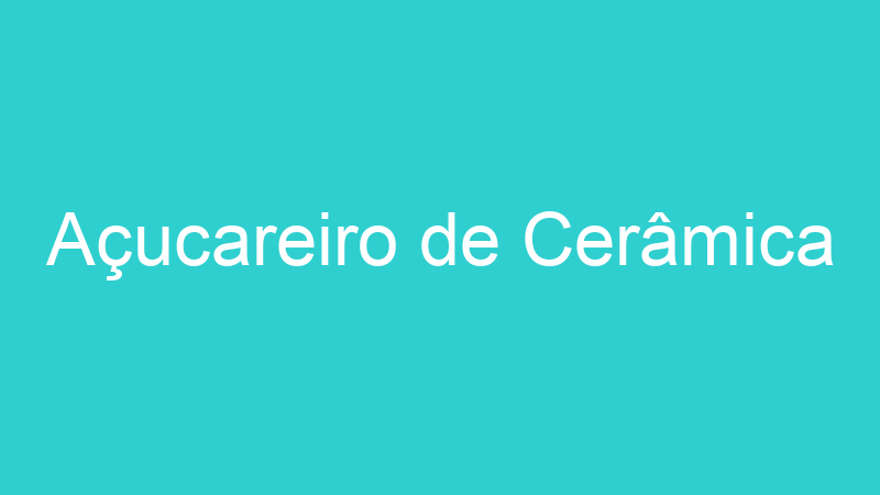 Açucareiro de Cerâmica