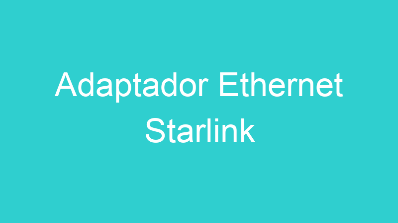 Adaptador Ethernet Starlink