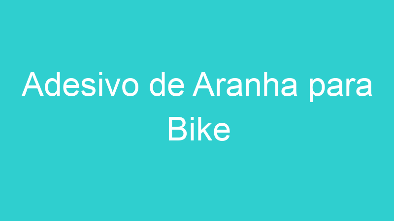 Adesivo de Aranha para Bike