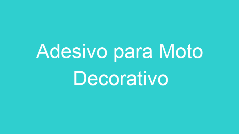 Adesivo para Moto Decorativo