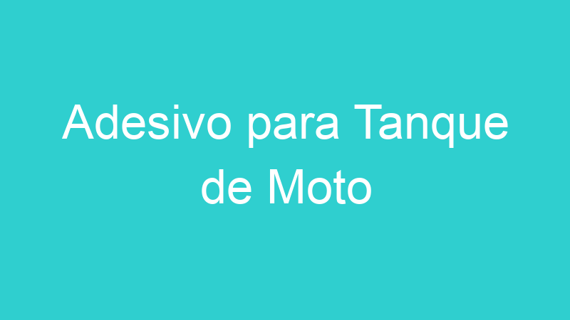 Adesivo para Tanque de Moto