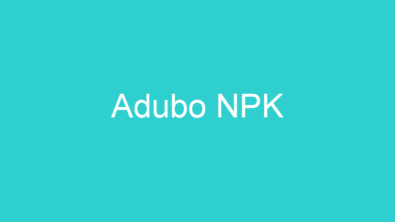Adubo NPK