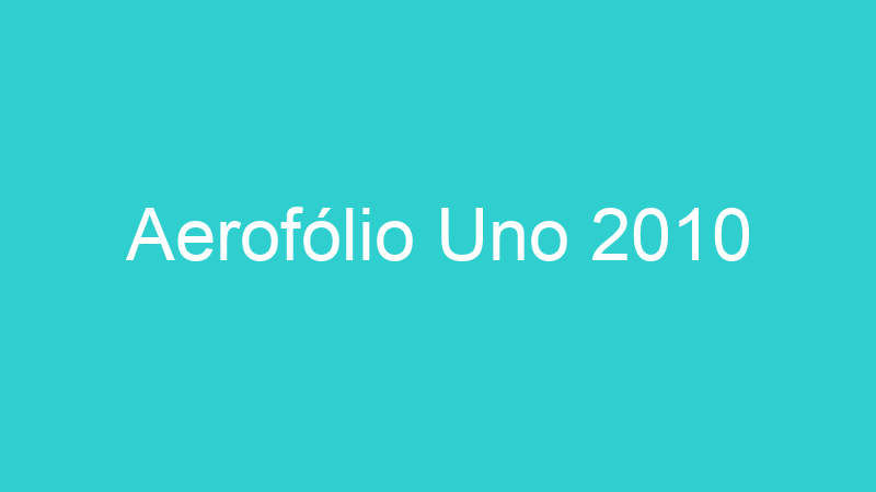Aerofólio Uno 2010