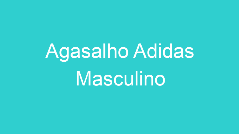 Agasalho Adidas Masculino