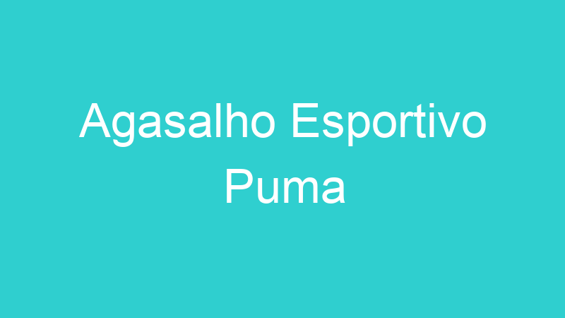 Agasalho Esportivo Puma