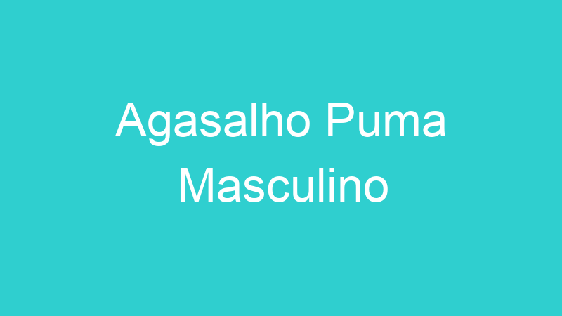 Agasalho Puma Masculino