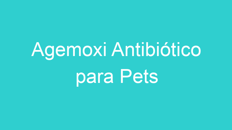 Agemoxi Antibiótico para Pets
