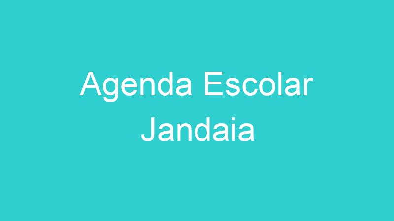 Agenda Escolar Jandaia