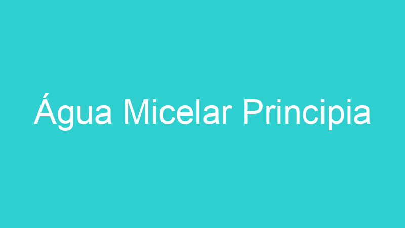 Água Micelar Principia
