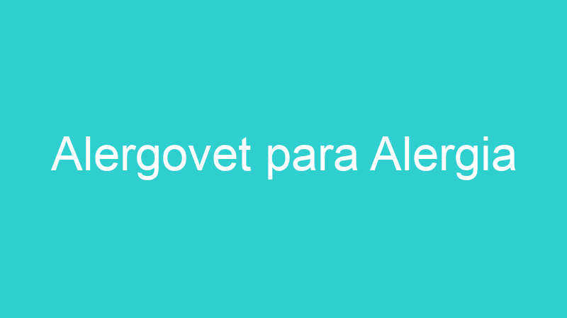 Alergovet para Alergia