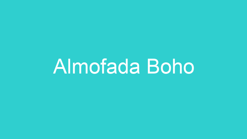 Almofada Boho
