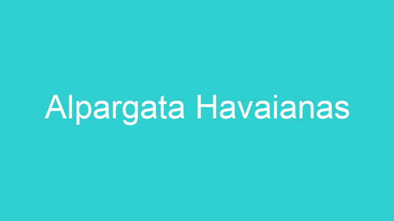 Alpargata Havaianas