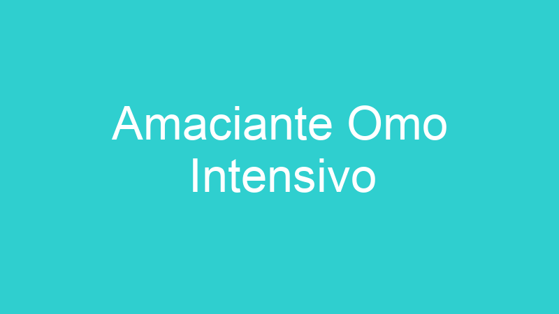 Amaciante Omo Intensivo