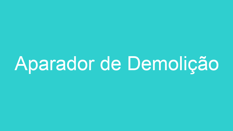 Aparador de Demolição