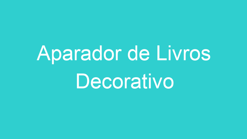 Aparador de Livros Decorativo