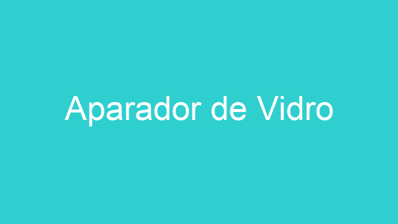 Aparador de Vidro