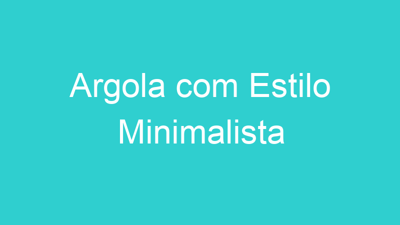 Argola com Estilo Minimalista