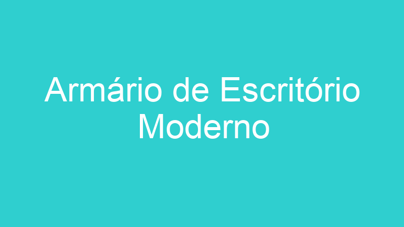 Armário de Escritório Moderno
