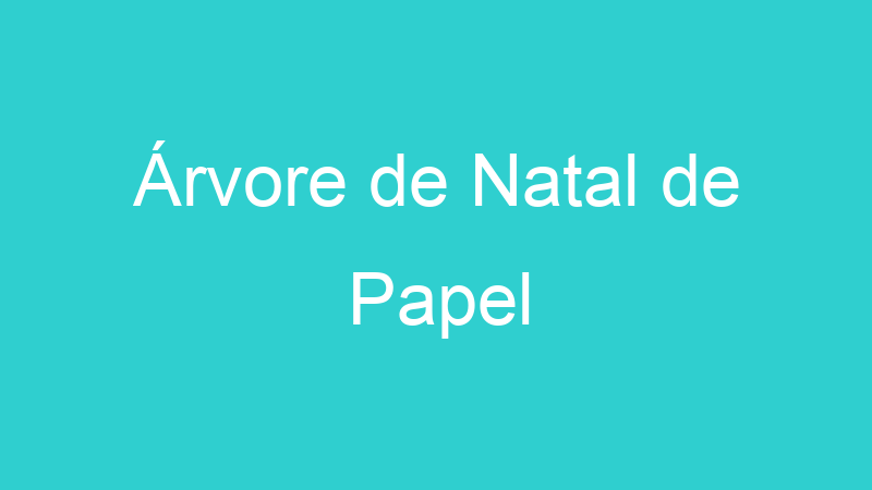 Árvore de Natal de Papel