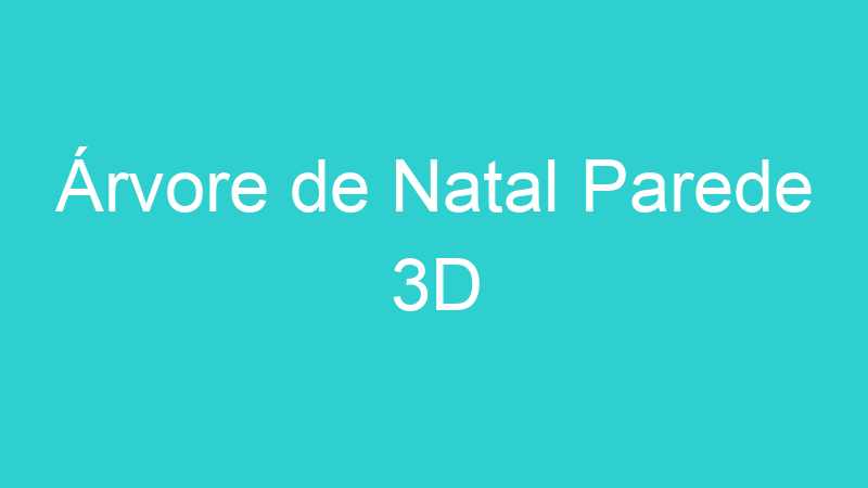 Árvore de Natal Parede 3D