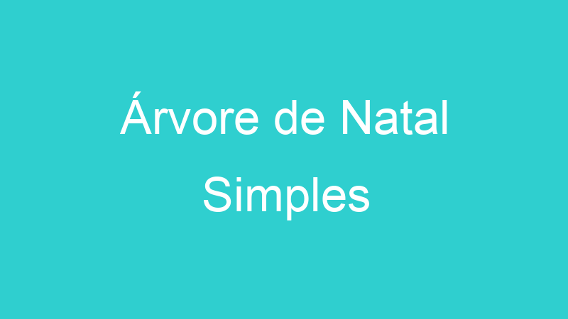Árvore de Natal Simples
