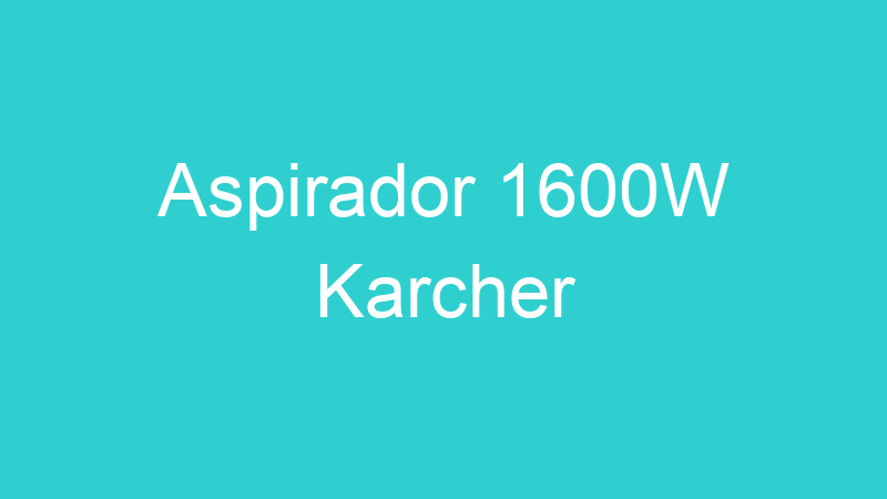 Aspirador 1600W Karcher
