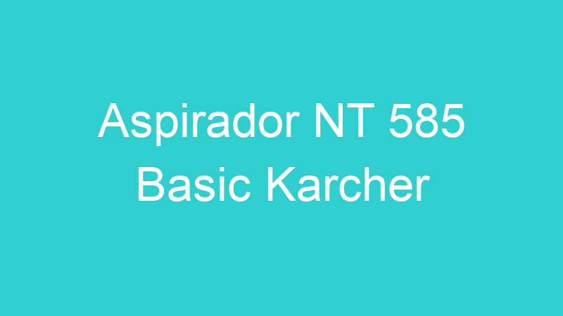 Aspirador NT 585 Basic Karcher